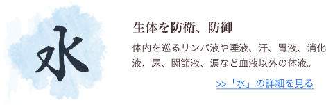 生体を防衛、防御 体内を巡るリンパ液や唾液、汗、胃液、消化液、尿、関節液、涙など血液以外の体液。